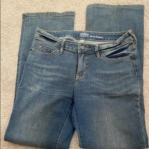 SoHo Jeans, Curvy Bootcut, Distressed, Size 8 Petite, NY&CO
